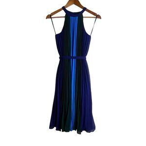 NWT! WHBM colourblock braided halter‎ dress. Size xxs